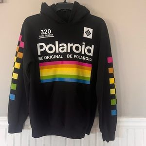 Polaroid Hoodie~Black Polaroid Hoodie with multi-colors Men's Small